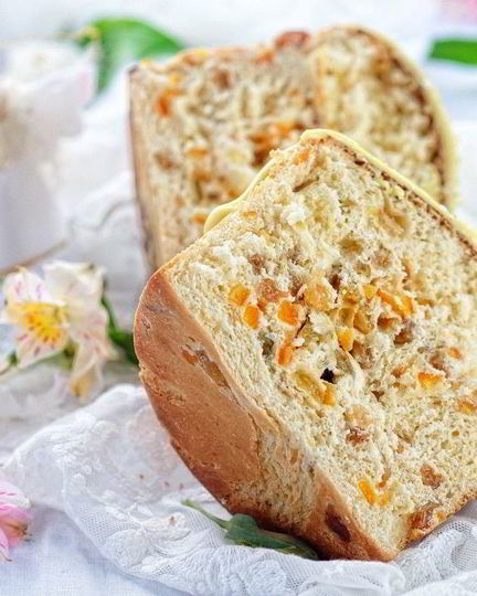 Рецепт кулича с изюмом, цукатами и вяленой клюквой