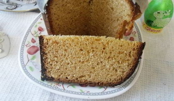 миндальный кулич с лимонной глазурью