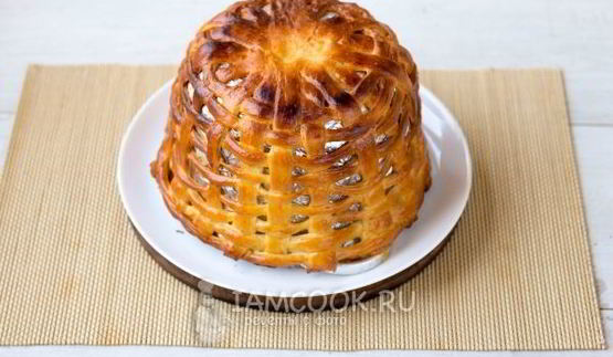 пасхальная корзинка из теста