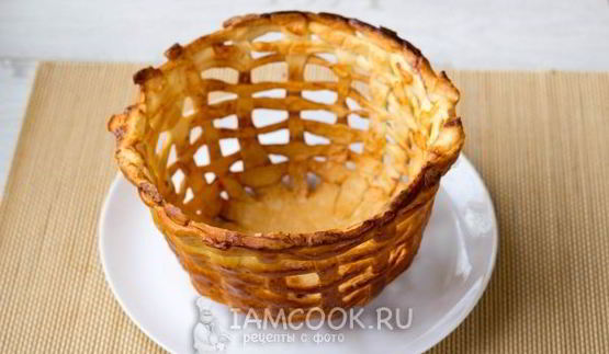 пасхальная корзинка из теста