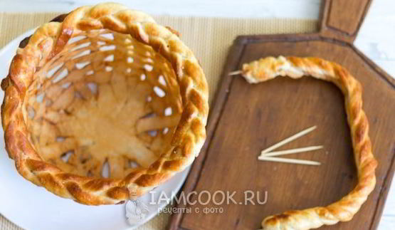 пасхальная корзинка из теста