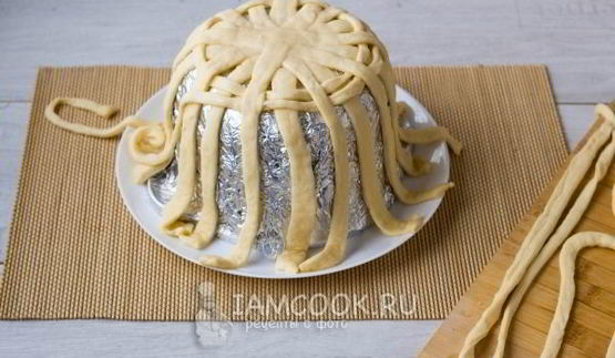 пасхальная корзинка из теста