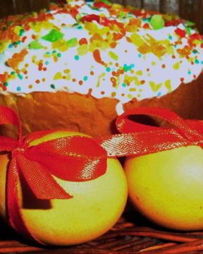 Пасхальный кулич на желтках с ванилью