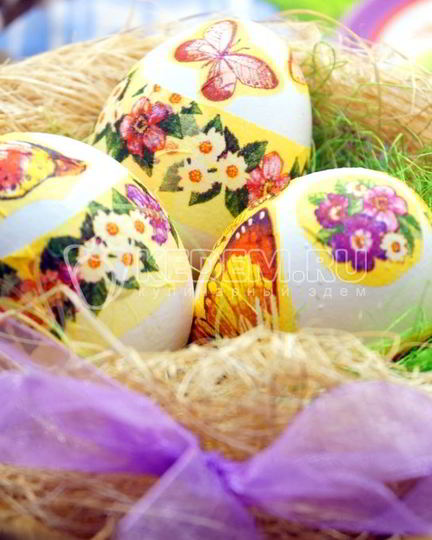 Рецепт пасхальных яиц бабочки-цветочки