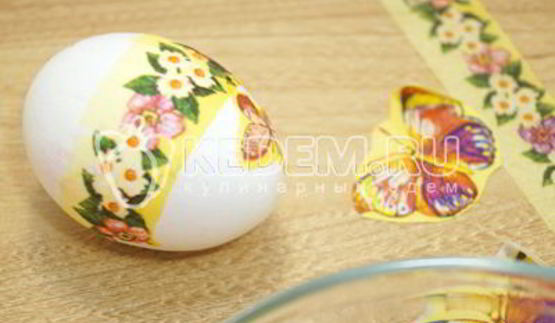 пасхальные яйца бабочки-цветочки