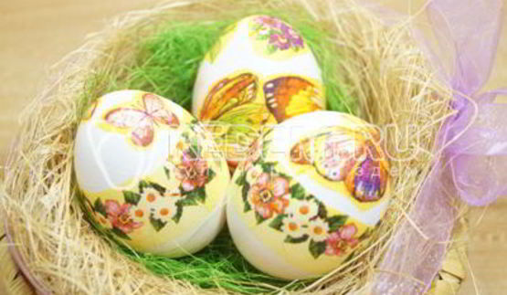 пасхальные яйца бабочки-цветочки