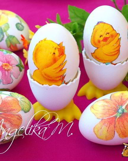 Рецепт пасхальных яиц в стиле декупаж