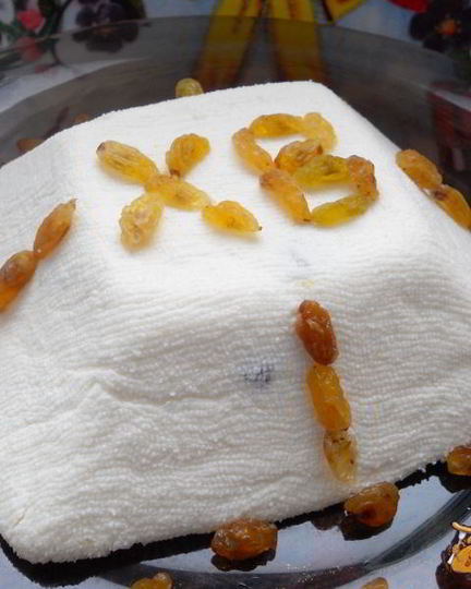 Рецепт творожной пасхи с изюмом