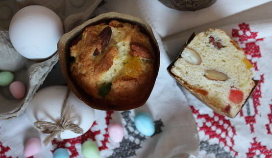 творожный бездрожжевой кулич