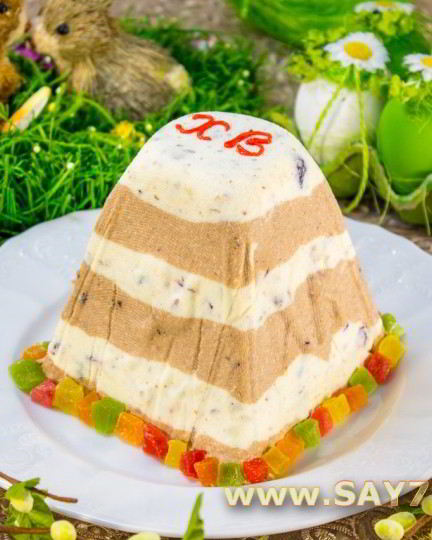 Рецепт ванильно-шоколадной творожная пасха