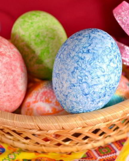 Рецепт яиц пасхальных окрашенных цветным рисом