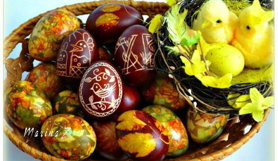 яйца варенные в луковой шелухе