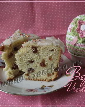 Заварной кулич без яиц