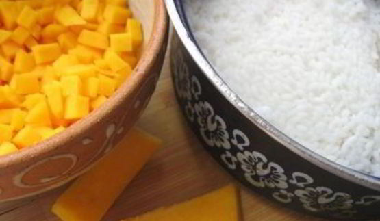 рисовый пудинг с тыквой