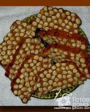 Сладкая колбаска из соломки