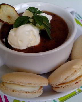 Ванильно-ягодный десертный суп