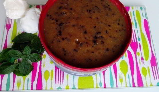 ванильно-ягодный десертный суп