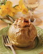 Яблоки, фаршированные творогом