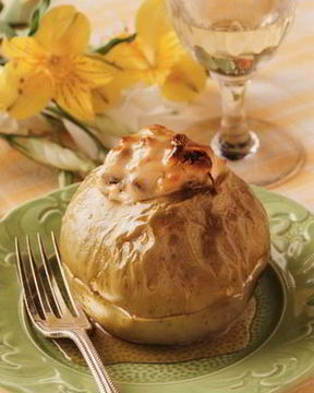 Яблоки, фаршированные творогом