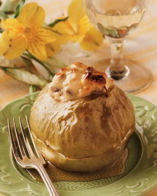 Яблоки, фаршированные творогом