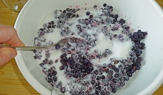 замороженный десерт из черники