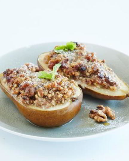 Рецепт запеченных груш с орехами