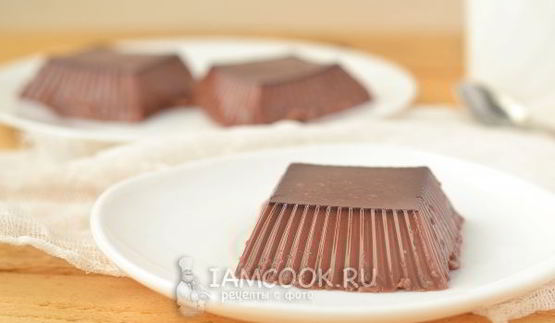 желе из молока и какао