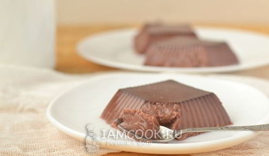 желе из молока и какао