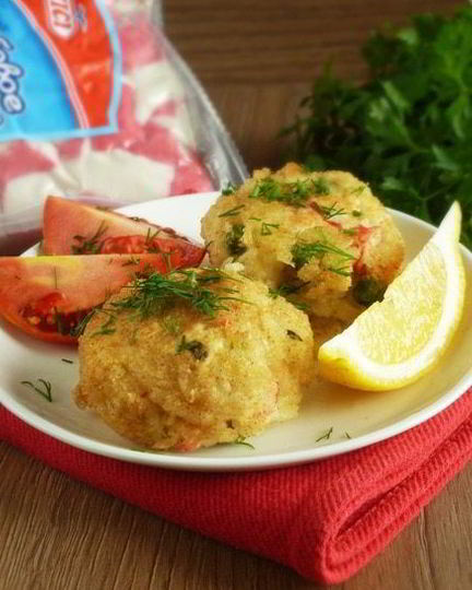 Рецепт аранчинь с горошком и крабовым мясом