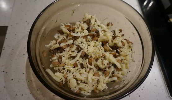 аранчини с моцареллой и грибами