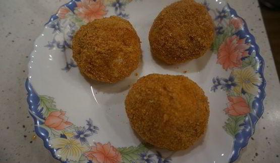 аранчини с моцареллой и грибами