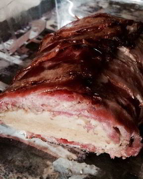 Беконно-макаронный рулет