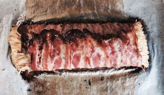 беконно-макаронный рулет