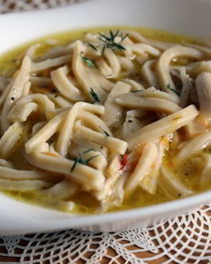 Домашняя лапша с курицей