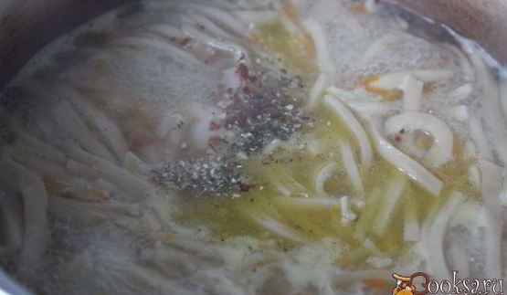 домашняя лапша с курицей