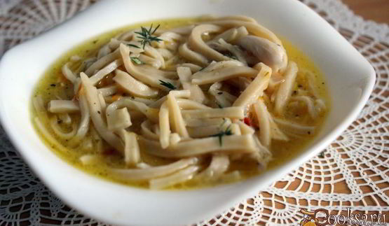 домашняя лапша с курицей