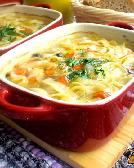 Рецепт домашней лапши в горшочке