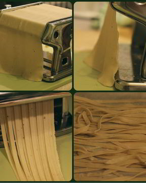 Домашняя пшенично-яичная лапша