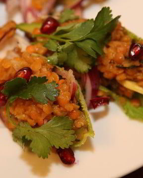 Чечевица с авокадо