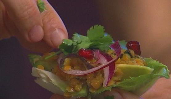 чечевица с авокадо