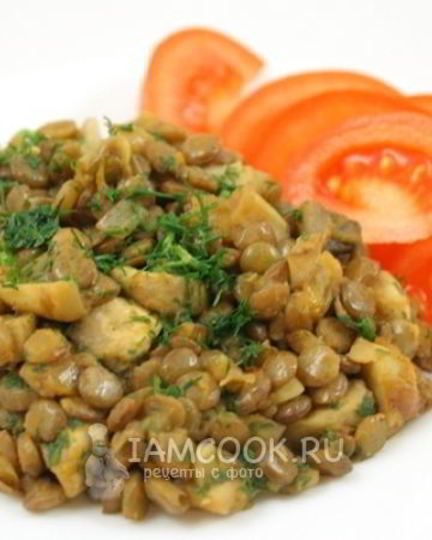 Рецепт чечевицы с грибами