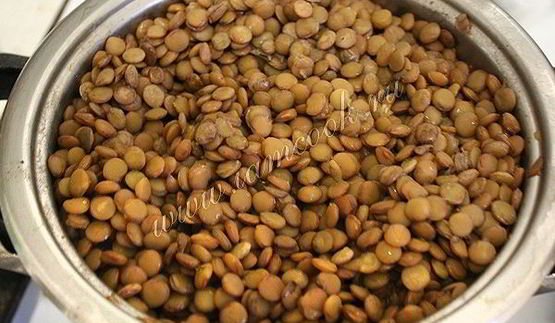 чечевица с грибами