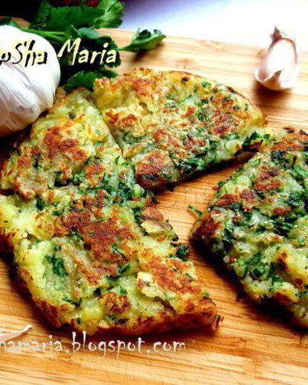 Рецепт чесночного картофеля с зеленью петрушки