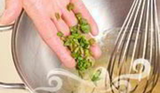 дикий рис со спаржей и ветчиной