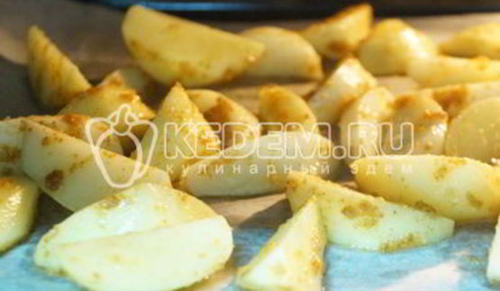 картофель дольками в духовке