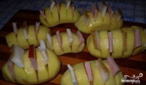 картофель с беконом в фольге