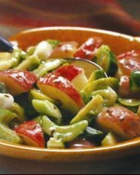 Картофель с брюссельской капустой в горчичной заправке