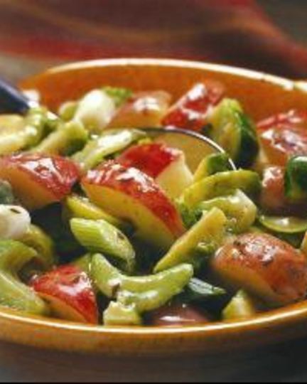 Рецепт картофеля с брюссельской капустой в горчичной заправке