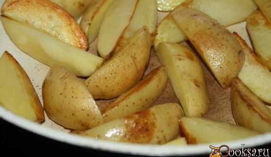 картофель с грибами на кокосовом масле