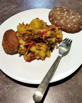 Картофель с кабачками в духовке